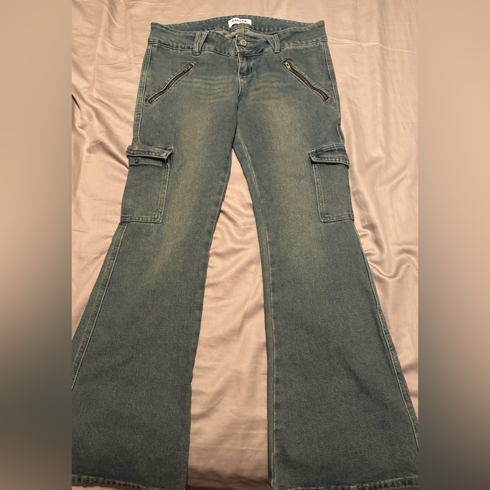 RSQ Blue Denim Jeans low rise bell bottom